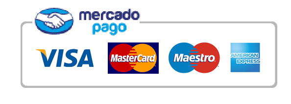 Medios de pago: Visa, Mastercard, Mercado Pago, Maestro, American Express